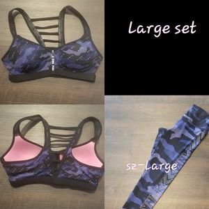 VS Pink Sports bra and ultimate high Leggings set